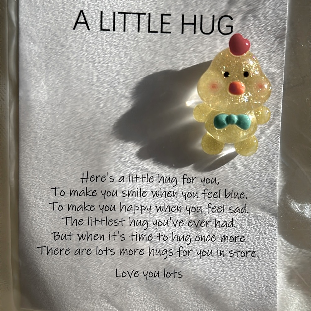 uplifting message of love and encouragement! Huggie bear!